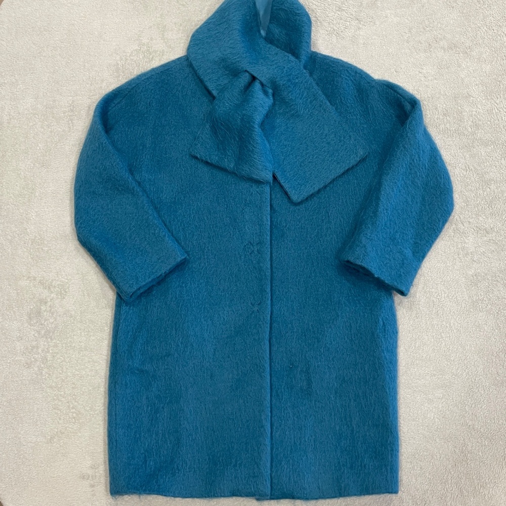 Blue Wool Winter Coat Size 0 Les Copains